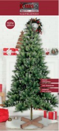W Weihnachtsbaum H x 180 cm grün, mit Holzoptikfuß