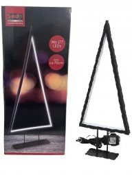 W Metallbaum Design 177 LED H x 70 cm, schwarz