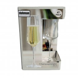 Glas - Champagnerglas 25 cl, 4er Pack